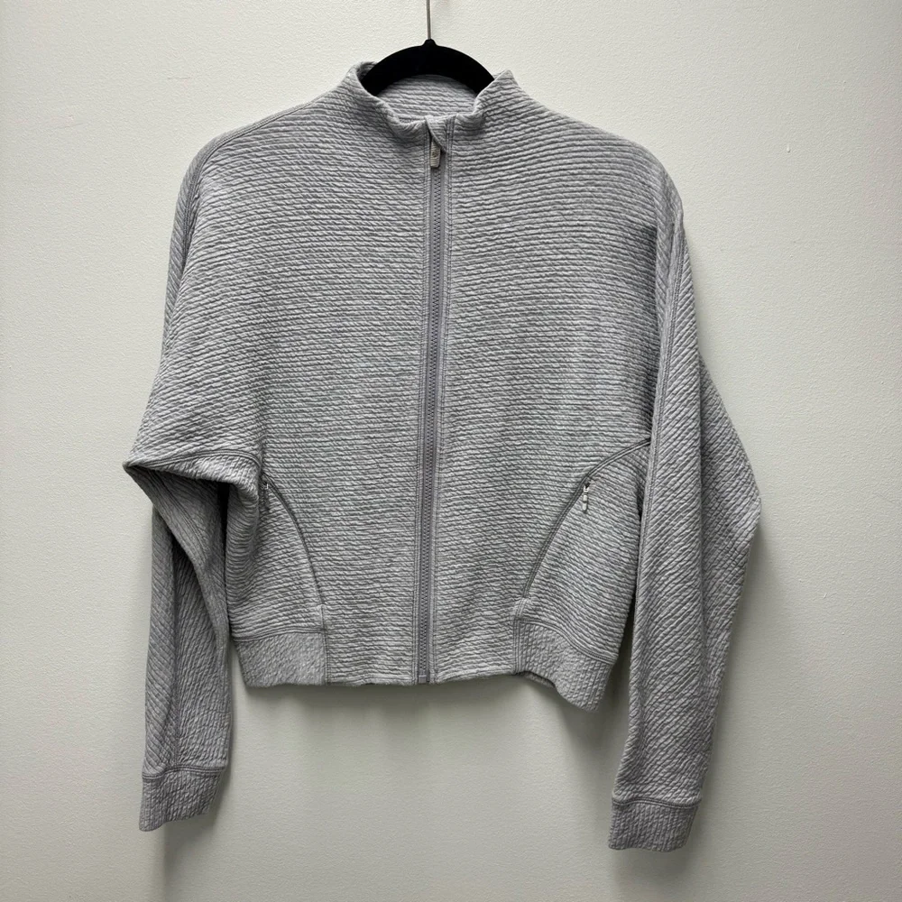 Lululemon Easy Going Jacket Heathered Silverscreen Grey | Size 4